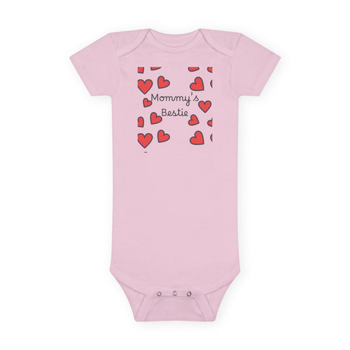 Onesie - "Mommy's Bestie" Baby Short Sleeve Bodysuit | Cute Newborn Gift