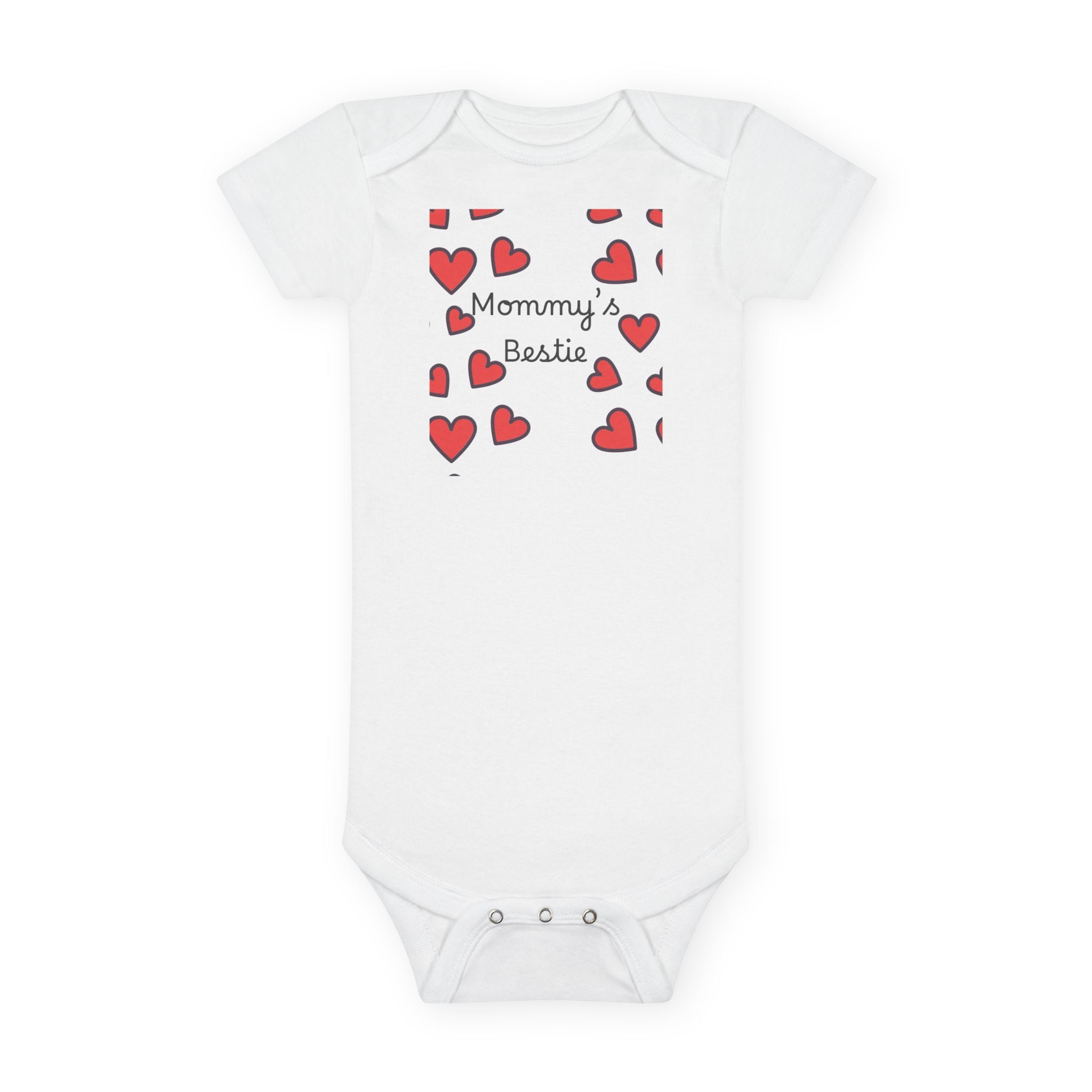 Onesie - "Mommy's Bestie" Baby Short Sleeve Bodysuit | Cute Newborn Gift