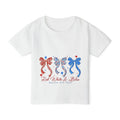 Toddler T-Shirt - Red White & Blue Patriotic Bows (4th of July)